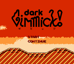 Dark Gimmick! Title Screen